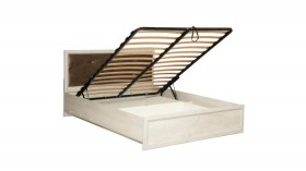 Кровать двуспальная Сохо(бетон пайн белый/под-мех/1644) в Таре - tara.katalogmebeli.com | фото 2