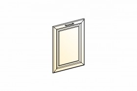 Атланта Дверь глухая L600 (эмаль) (Белый глянец патина золото) в Таре - tara.katalogmebeli.com | фото