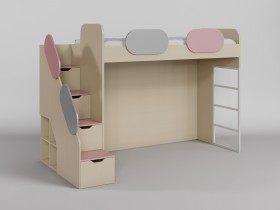 Детская комната Грэйси (Розовый/Серый/корпус Клен) в Таре - tara.katalogmebeli.com | фото 10