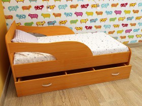 Кровать детская Максимка Млечный дуб/Венге в Таре - tara.katalogmebeli.com | фото 4