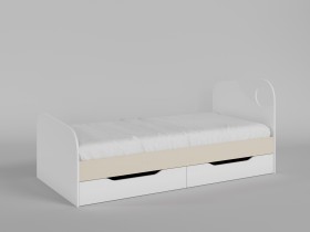 Диван-кровать Санни (Белый/корпус Клен) в Таре - tara.katalogmebeli.com | фото 2
