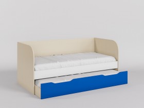 Диван-кровать Скай (Синий/Белый/корпус Клен) в Таре - tara.katalogmebeli.com | фото 1