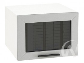 Шкаф верхний Глетчер ШВГС 510 (Гейнсборо силк/белый/горизонт/стекло) в Таре - tara.katalogmebeli.com | фото