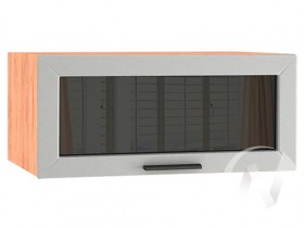 Шкаф верхний Глетчер ШВГС 810 (Гейнсборо силк/дуб крафт/горизонт/стекло) в Таре - tara.katalogmebeli.com | фото