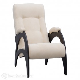 Кресло для отдыха Неаполь Модель 9 без лозы (Венге-эмаль/Ткань Ваниль Verona Vanilla) в Таре - tara.katalogmebeli.com | фото