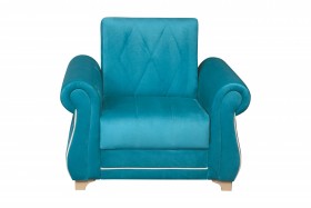 Кресло для отдыха "Порто" (велюр киви бирюза / микровельвет крем) в Таре - tara.katalogmebeli.com | фото 3