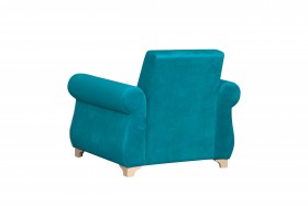 Кресло для отдыха "Порто" (велюр киви бирюза / микровельвет крем) в Таре - tara.katalogmebeli.com | фото 4