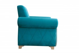 Кресло для отдыха "Порто" (велюр киви бирюза / микровельвет крем) в Таре - tara.katalogmebeli.com | фото 6