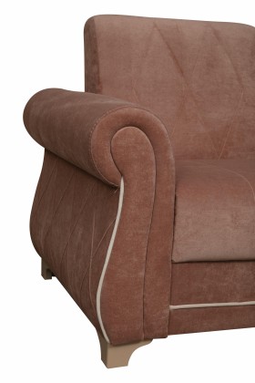 Кресло для отдыха "Порто" (велюр киви корица / микровельвет крем) в Таре - tara.katalogmebeli.com | фото 3