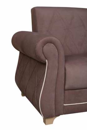 Кресло для отдыха "Порто" (велюр текстура лиловый / микровельвет крем)/осн. в Таре - tara.katalogmebeli.com | фото 6