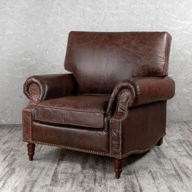 Кресло кожаное Лофт Аристократ (ширина 1100 мм) в Таре - tara.katalogmebeli.com | фото 1