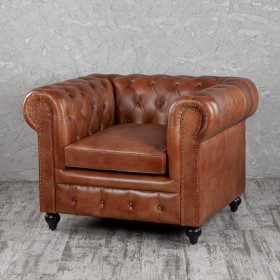 Кресло кожаное Лофт Честер (кожа) в Таре - tara.katalogmebeli.com | фото