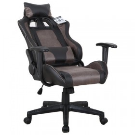 Кресло компьютерное BRABIX GT Racer GM-100 (черный, коричневый) в Таре - tara.katalogmebeli.com | фото 2
