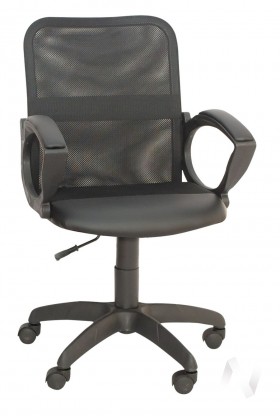 Кресло компьютерное Элегия М2 (черный/ткань сетка черная) в Таре - tara.katalogmebeli.com | фото