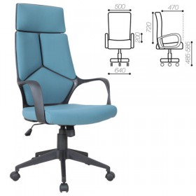 Кресло офисное BRABIX Prime EX-515 (голубая ткань) в Таре - tara.katalogmebeli.com | фото