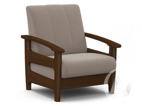 Кресло для отдыха Омега (орех лак/CATANIA COCOA) в Таре - tara.katalogmebeli.com | фото 1