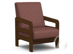 Кресло отдыха Вега-34 (орех лак/UNO BERRY) в Таре - tara.katalogmebeli.com | фото