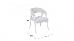 Кресло «Техас 1» (Белый матовый/Микровелюр Jercy Silver №210) в Таре - tara.katalogmebeli.com | фото 2