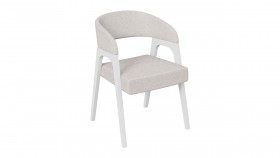 Кресло «Техас 1» (Белый матовый/Шенилл Estetica Vanille №220) в Таре - tara.katalogmebeli.com | фото