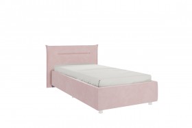 Кровать 0.9 Альба с основанием (Нежно-розовый велюр) в Таре - tara.katalogmebeli.com | фото