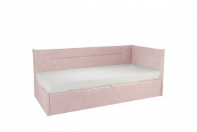 Кровать 0.9 Альба Тахта (Нежно-розовый велюр) в Таре - tara.katalogmebeli.com | фото
