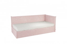 Кровать 0.9 Бест Тахта (Нежно-розовый велюр) в Таре - tara.katalogmebeli.com | фото
