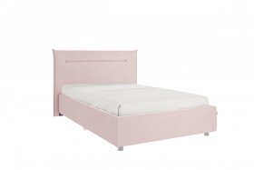Кровать 1,2 Альба с основанием (Нежно-розовый велюр) в Таре - tara.katalogmebeli.com | фото
