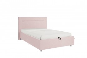 Кровать 1,2 Альба (Нежно-розовый велюр/под-мех) в Таре - tara.katalogmebeli.com | фото 1