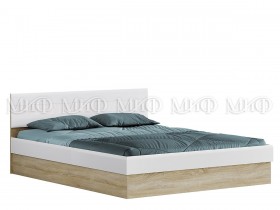 Кровать 1,4 спальня Фортуна (Дуб сонома/белый глянец) в Таре - tara.katalogmebeli.com | фото