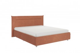 Кровать 1,6 Альба с основанием (Персик велюр) в Таре - tara.katalogmebeli.com | фото