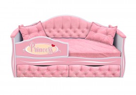 Кровать 160 серии Иллюзия 2 ящика 15 Бледно-розовый (подушки) в Таре - tara.katalogmebeli.com | фото