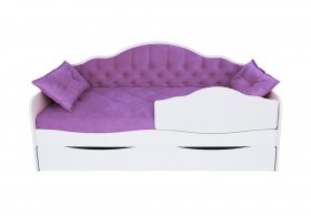 Кровать 170 серии Иллюзия Лайт 1 ящик 32 Фиолетовый (подушки) в Таре - tara.katalogmebeli.com | фото