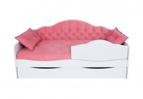 Кровать 170 серии Иллюзия Лайт 1 ящик 89 Розовый (подушки) в Таре - tara.katalogmebeli.com | фото