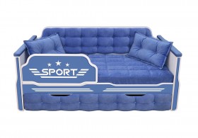 Кровать 170 серии Спорт 1 ящик 85 Синий (подушки) в Таре - tara.katalogmebeli.com | фото