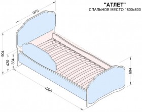 Кровать 180 Атлет 81 Фисташка (мягкий бортик) в Таре - tara.katalogmebeli.com | фото 2