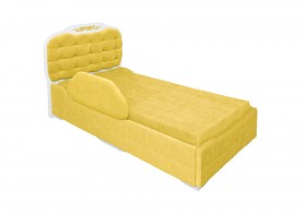 Кровать 190 Атлет Lux 74 Жёлтый (мягкий бортик) в Таре - tara.katalogmebeli.com | фото
