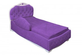 Кровать 190 Гармония Lux 32 Фиолетовый (мягкий бортик) в Таре - tara.katalogmebeli.com | фото