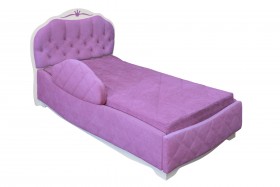 Кровать 190 Гармония Lux 67 Светло-фиолетовый (мягкий бортик) в Таре - tara.katalogmebeli.com | фото