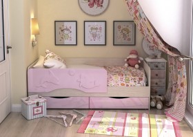 Кровать Алиса КР-812 1,6 Белфорд/Розовый металлик в Таре - tara.katalogmebeli.com | фото 2