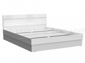 Кровать Челси 1400 (Белый/Белый глянец) в Таре - tara.katalogmebeli.com | фото