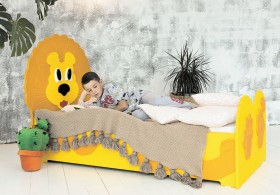 Кровать детская Лева 1.6 Желтый/Оранжевый в Таре - tara.katalogmebeli.com | фото