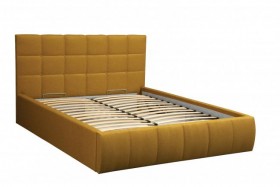 Кровать "Диана" ш. 1400 (Н=1010мм) (жаккард горчица) в Таре - tara.katalogmebeli.com | фото