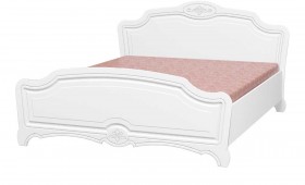 Кровать двойная 1400х2000 (комплект) Лотос (Белый/Белый Глянец) в Таре - tara.katalogmebeli.com | фото