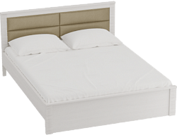 Кровать Элана 1600 с основанием Бодега белая в Таре - tara.katalogmebeli.com | фото 1