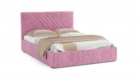 Кровать Гамма ш. 1400 (без основания для хранения) (велюр тенерифе розовый) в Таре - tara.katalogmebeli.com | фото 1