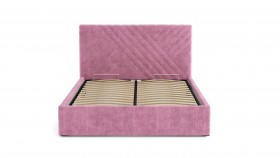 Кровать Гамма ш. 1400 (без основания для хранения) (велюр тенерифе розовый) в Таре - tara.katalogmebeli.com | фото 2