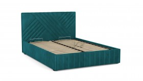 Кровать Гамма ш. 1400 (с основанием для хранения) (велюр тенерифе изумруд) в Таре - tara.katalogmebeli.com | фото 3