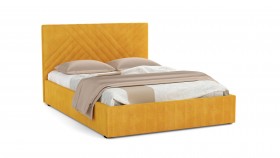 Кровать Гамма ш. 1400 (с основанием для хранения) (велюр тенерифе куркума) в Таре - tara.katalogmebeli.com | фото