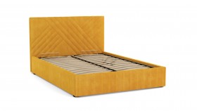 Кровать Гамма ш. 1400 (с основанием для хранения) (велюр тенерифе куркума) в Таре - tara.katalogmebeli.com | фото 2