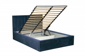 Кровать "Юнона" ш. 1600 (Н=1020мм) (ягуар нэви) в Таре - tara.katalogmebeli.com | фото 3